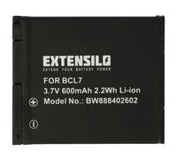 EXTENSILO Batterie compatible avec Panasonic Lumix DMC-XS1W, DMC-XS1K, DMC-XS1, DMC-XS1R appareil photo (600mAh, 3,7V, Li-ion)