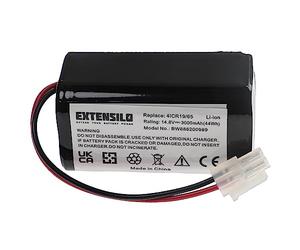 EXTENSILO Batterie Compatible avec Silvercrest SSRA1 Robot électroménager (3000mAh, 14,8V, Li-ION)
