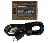 EXTENSILO Batterie compatible avec Sony Alpha A7S III, A7R4, A7R III, A7 Mark 3, A7 V, A7R Mark 3 appareil photo (2400mAh, 7,2V, Li-ion), prise USB-C