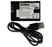 EXTENSILO Batterie compatible avec Tether Tools Air Direct appareil photo (2250mAh, 7,4V, Li-ion), prise USB-C