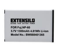 EXTENSILO Batterie compatible avec Vivitar DVR-565HD, DVR-688, DVR-710, DVR-7300X, DVR-565, DVR-830XHD appareil photo (1300mAh, 3,7V, Li-ion)