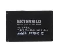 EXTENSILO Batterie remplacement pour Canon LP-E12 pour appareil photo, reflex numérique (820mAh, 7,4V, Li-ion)