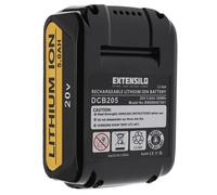 EXTENSILO Batterie remplacement pour Dewalt DCB182, DCB183 pour outil électrique (5000 mAh, Li-ion, 20 V)