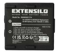 EXTENSILO Batterie remplacement pour Hetronic RHE9608KY, NM19HB, KH68300520.A pour opérateur télécommande industrielle (750mAh, 9,6V, NiMH)