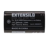 EXTENSILO Batterie remplacement pour Kodak Klic-8000, RB50 pour appareil photo, reflex numérique (1600mAh, 3,6V, Li-ion)