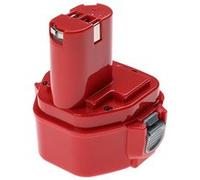 EXTENSILO Batterie remplacement pour Makita 192597-4, 192598-2, 192681-5, 192681-B, 192698-8, 192698-A pour outil électrique (3300 mAh, NiMH, 12 V) Rouge