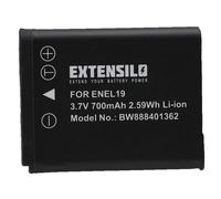 EXTENSILO Batterie Remplacement pour Nikon EN-EL19 pour Appareil Photo, Reflex numérique (700mAh, 3,7V, Li-ION)