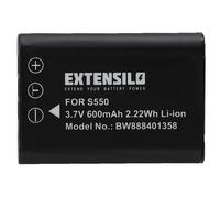 EXTENSILO Batterie remplacement pour Olympus Li-60B pour appareil photo, reflex numérique (600mAh, 3,7V, Li-ion)