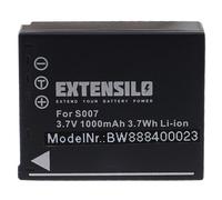 EXTENSILO Batterie Remplacement pour Panasonic DMW-BCD10, CGA-S007E, CGA-S007A/B, CGA-S007, CGA-S007A/1B pour Appareil Photo (1000mAh, 3,7V, Li-ION)