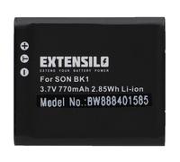 EXTENSILO Batterie remplacement pour Sony NP-BK1, NP-FK1 pour caméra vidéo caméscope (770mAh, 3,7V, Li-ion)