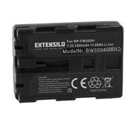 EXTENSILO Batterie remplacement pour Sony NP-FM500H | pour appareil photo (1900mAh, 7,2V, Li-ion)