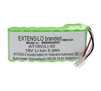 EXTENSILO Bloc de batteries compatible avec Husqvarna Automower 440 (jusque 2019/2020) robot tondeuse (5000mAh, 18V, Li-ion)