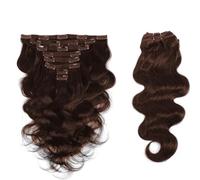 Extension a Clip Cheveux 8Pcs 20 Clips Wavy Curly Full Head Clip in on Double Weft Hair Extensions Cheveux Humains for Femmes - Postiches Épais Ondulés, Cheveux Doux et Mélanges Bien les Extensions de
