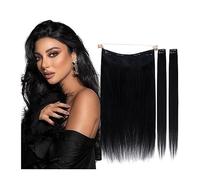 Extension a Clip Cheveux Clip dans les extensions de cheveux de vrais cheveux humains, extensions de cheveux humains naturels doux faits à la main for les femmes, clip de cheveux humains longs et raid