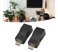 Extension Adaptateur HDMI vers RJ45 Ethernet - Convertisseur Optimisé pour Transmission du Signal Sans Perte et Sans Délai avec Circuit de Câble HDMI