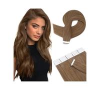 Extension Adhesive Cheveux Bande dans l'extension de cheveux humains for les femmes 14-26 pouces Extensions de cheveux humains droites bande de trame de peau Ins #6 couleur brun clair Remy cheveux Ext