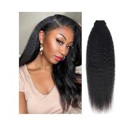 Extension Adhesive Cheveux Extensions de cheveux brésiliens naturels Remy crépus lisses, 20 pièces/50g, bande de trame cutanée sans couture double face for femmes noires Extensions de Cheveux(26inches