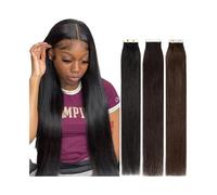 Extension Adhesive Cheveux Extensions de cheveux humains à bande adhésive de 16 à 26 pouces - Bande naturelle sans couture dans les extensions de cheveux - Extensions de cheveux invisibles droites - E