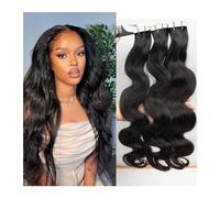 Extension Adhesive Cheveux Extensions de cheveux humains à ruban adhésif for femmes noires, cheveux naturels noirs, extensions de cheveux à ruban adhésif dans de vrais cheveux épais, trames de peau Ta