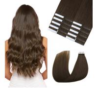 Extension Adhesive Cheveux Naturel, Brun Moyen 35Cm 20Pcs 50G Extension Bande Adhesive Cheveux Naturel Adhesif Tape In Hair [EC51]