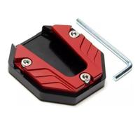 Extension Béquille Latérale Moto pour Yamaha MT-07 2018-2020, Support Élargisseur Aluminium Antidérapant Stationnement Patin Pied Alliage Pad,A Red