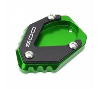 Extension Béquille Latérale pour Moto pour Kawasaki pour Ninja500 pour Z500SE pour Eliminator500 2024-2025 Coussinets De Plaque De Support Étendus Béquille Agrandir Pad(Vert)