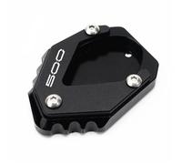 Extension Béquille Latérale pour Moto pour Kawasaki pour Ninja500 pour Z500SE pour Eliminator500 2024-2025 Coussinets De Plaque De Support Étendus Béquille Agrandir Pad(Noir)