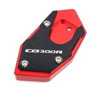 Extension Béquille Moto Pour Honda CB150R CB300R CB250R CNC Plaque Support Latérale Pied Agrandissement Rue(CB300R Red)
