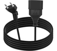 Extension Cable Euro Plug 90 Degree Short Extension Cable Type C Plug Euro Plug on Type C Euro 2.5A 250V for TV,Computer,Monitor,Projector,Household Appliances (2M)