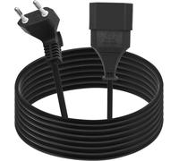 Extension Cable Euro Plug 90 Degree Short Extension Cable Type C Plug Euro Plug on Type C Euro,2.5A 250V for TV,Computer,Monitor,Projector,Household Appliances (0.5M)