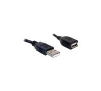 DeLock Câble USB 2.0 82457 – USB-A mâle vers USB-A femelle, 0,15 m, noir