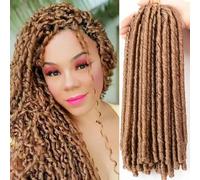 Extension capillaire synthétique au Crochet, 14 pouces, 70 g/paquet, coiffures Afro, couleur douce, noire et brune, #27-14 pouces, 1 pièce/lot