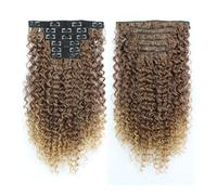 Extension capillaire synthétique bou clips de 26 pouces, postiche naturelle épaisse et ondulée for femmes noires Installation et enlèvement faciles(33T27)