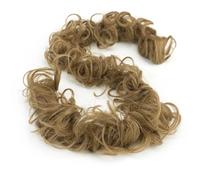 Extension capillaire synthétique bouclée et décoiffée, chouchou, bandeau élastique, donut, chignon Ponytail Extension(Ash Copper)