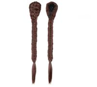 Extension Capillaire Synthétique Longue Et Lisse De 20 Pouces, Queue De Poisson Tressée Avec Cordon De Serrage, Queue De Cheval Ombrée Blonde Pour Femmes