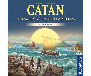 Extension Catan Pirates & Discoverers Kosmos Refresh 2025 - 5 scénarios, 2-4 joueurs, 12+ - Bleu et jaune