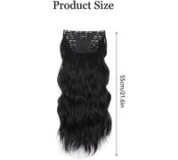 Extension Cheveux Naturel Clip 4 Pièces 55cm Faux Cheveux Longs Ondulés Avec Pinces Smooth Wig With Clips Convient Aux Femmes Pour Rendez-Vous Fêtes Voyages(Marron Clair)
