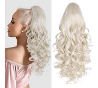 Extension Cheveux Naturel de 60cm - Postiche Cheveux Naturel Synthétique, Queue de Cheval Extension Doux pour Femmes et Filles (Couleur: 4T613B#)