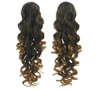 Extension Cheveux Naturel Long Ponytail Hair Extension Curly Wavy Hair Piece Jaw Clip in Claw Extension for Women lady(Color1)