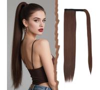 Extension Cheveux Naturel Noir Pur, Postiche Cheveux Naturel Chignon, Queue De Cheval Extension Droit, Rajout Cheveux Tresses 60cm, Ponytail Cheveux Humain Pour Femmes