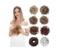 Extension Chignon synthétique ondulé et bouclé, chignon élastique épais for femmes filles chouchou(12P24)