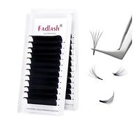 Extension Cils Easy Fan Lashes 0.07-C Curl 17mm Extension de Cils Soie Volume Russe Professionnel Easy Fanning Lash Cils Bouquet Auto-Festonnés FADLASH(0.07-C-17)