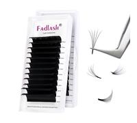 Extension Cils Easy Fan Lashes 0.07-CC Curl 15-20mm Extension de Cils Soie Volume Russe Professionnel Easy Fanning Lash Cils Bouquet Auto-Festonnés FADLASH(0.07-CC, 15-20mm)