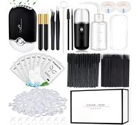 Extension Cils Kit Accessoires Lash Séchoir à Cils USB Portable Nano Pulvérisateur Miroir Pince Gel Patch de Cils Ruban Adhésif Pinceaux à Eyelash Brosses Nettoyantes Pissette Bague Colle