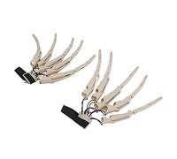 Extension Claws Hand, une Paire d'Halloween par la Griffe de l'os du Squelette pour la Décoration de la Fête (Beige)
