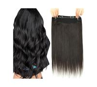 Extension Clip Cheveux Extensions de cheveux en fil de vrais cheveux humains, 35,6 à 50,8 cm, une seule pièce, extensions de cheveux raides, ligne de poisson invisible, extensions de cheveux, couleur