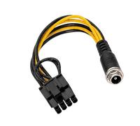 Extension d ' Alimentation PCIe Duty DC5525 à 6, 6 2PIN 30cm | Connecteurs moulés à courant élevé avec gaines en PVC pour applications informatiques et serveurs, alimentation