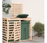 vidaXL Extension d'abri pour poubelle sur roulettes en bois massif pin
