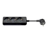 Extension d'alimentation - WENTRONIC - 51295 - 1.5 m - Noir - CEE 7/4