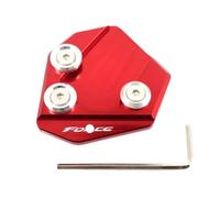 Extension de béquille de moto Extension de béquille latérale CNC pour moto, plaque de support agrandie pour YA&MAHA FORCE155 Force 155(Red)